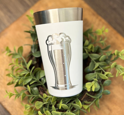 Fatherhood Beer Tumbler/WHT