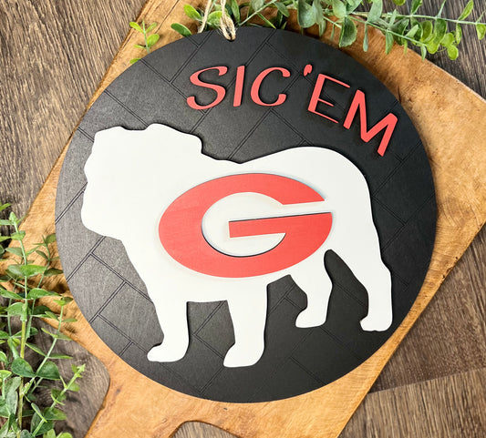 Georgia Dog Door Hanger