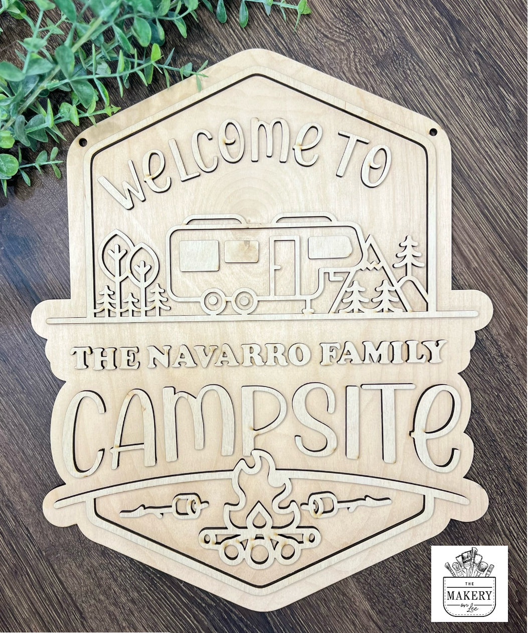 Welcome To Our Campsite Sign