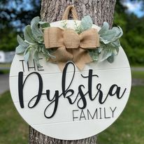 Load image into Gallery viewer, Classic Shiplap Round Sign 18&#39;
