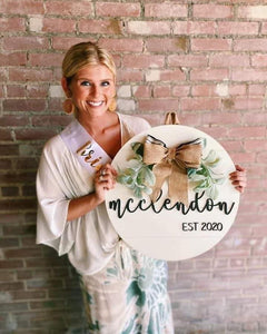 Classic Shiplap Round Sign 18'
