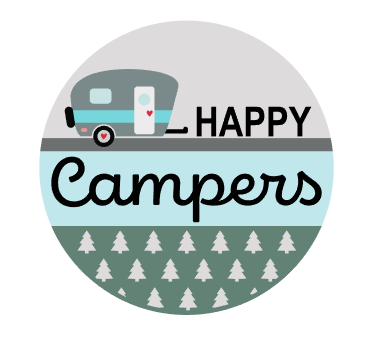 Happy Campers Round Sign